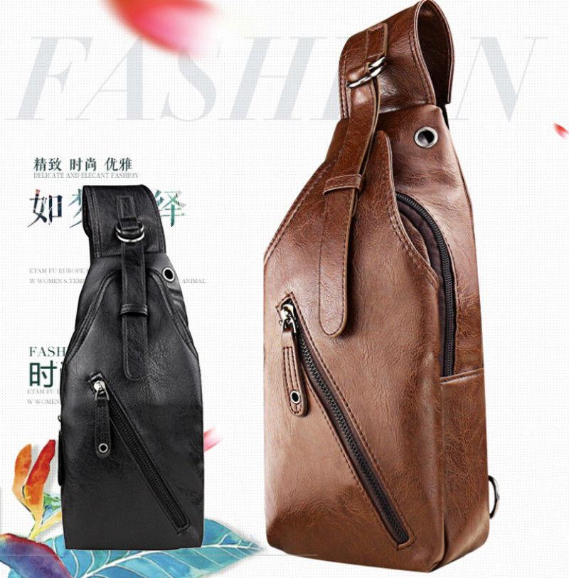 Waist Bags Men's Leather Sling Pack Chest Shoulder Bag Backpack Small PU Biker Satchel, Black
Waist Bags Men's Leather Sling Pack Chest Shoulder Bag Backpack Small PU Biker Satchel, Black