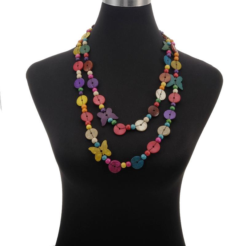 Bohemian Long Hand-knitted Ladies Wooden Beads Coconut Shell Pendant Necklace Retro Butterfly Beaded Necklaces
Bohemian Long Hand-knitted Ladies Wooden Beads Coconut Shell Pendant Necklace Retro Butterfly Beaded Necklaces
