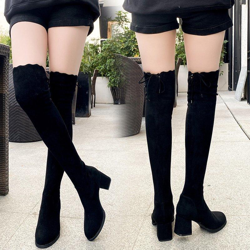Boots Women's Over-the-Knee Stovepipe Velvet High Heel Winter Woman Shoes Heels Sexy Square Round Toe Women, Black
Boots Women's Over-the-Knee Stovepipe Velvet High Heel Winter Woman Shoes Heels Sexy Square Round Toe Women, Black