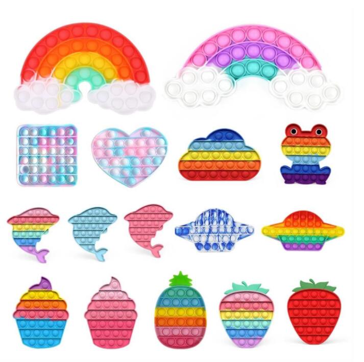 Rainbow Push Bubble Sensory Fidget Toy Autism Squishy Stress Reliever Toys Adult Kid Unicorn Fidget Toys DHL Shipping
Rainbow Push Bubble Sensory Fidget Toy Autism Squishy Stress Reliever Toys Adult Kid Unicorn Fidget Toys DHL Shipping