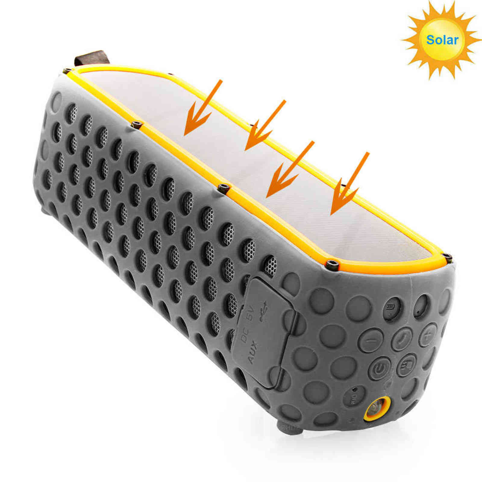 Portable Solar Energy bluetooth Speaker Hifi Stereo Handsfree call 2400 mAh Wireless IPX5 Waterproof Speaker With Flashlight H1111
Portable Solar Energy bluetooth Speaker Hifi Stereo Handsfree call 2400 mAh Wireless IPX5 Waterproof Speaker With Flashlight H1111