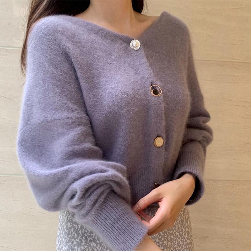 Women's Knits & Tees Kuzuwata 2021 Autumn Winter Knitted Outerwear V Neck Long Sleeve Plush Exquisite Button Cardigan Japanese Sweet Sweater, White
Women's Knits & Tees Kuzuwata 2021 Autumn Winter Knitted Outerwear V Neck Long Sleeve Plush Exquisite Button Cardigan Japanese Sweet Sweater, White