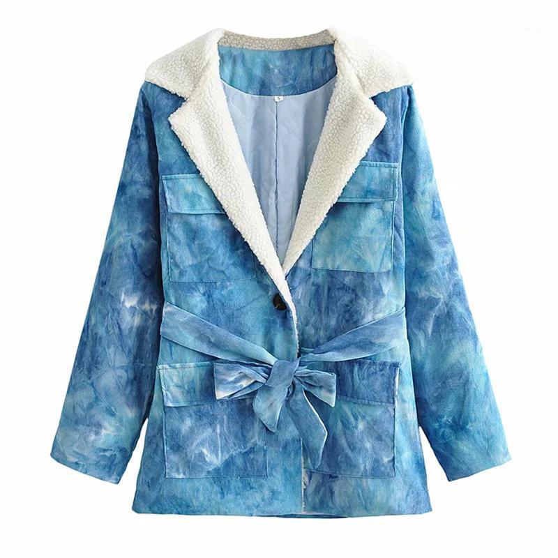 Women' Jackets Tie Dye Vintage Women Coat Lapel Collar Bandage Autumn Winter Female Plus Size Elegant Outwear Coats, Blue
Women' Jackets Tie Dye Vintage Women Coat Lapel Collar Bandage Autumn Winter Female Plus Size Elegant Outwear Coats, Blue