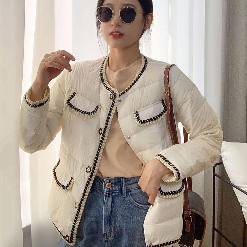 Women's Down & Parkas ZURICHOUSE Simple Casual Women Winter Puffer Jacket Femme Short Fashion Warm Ultra Light 90% White Duck Coat Female