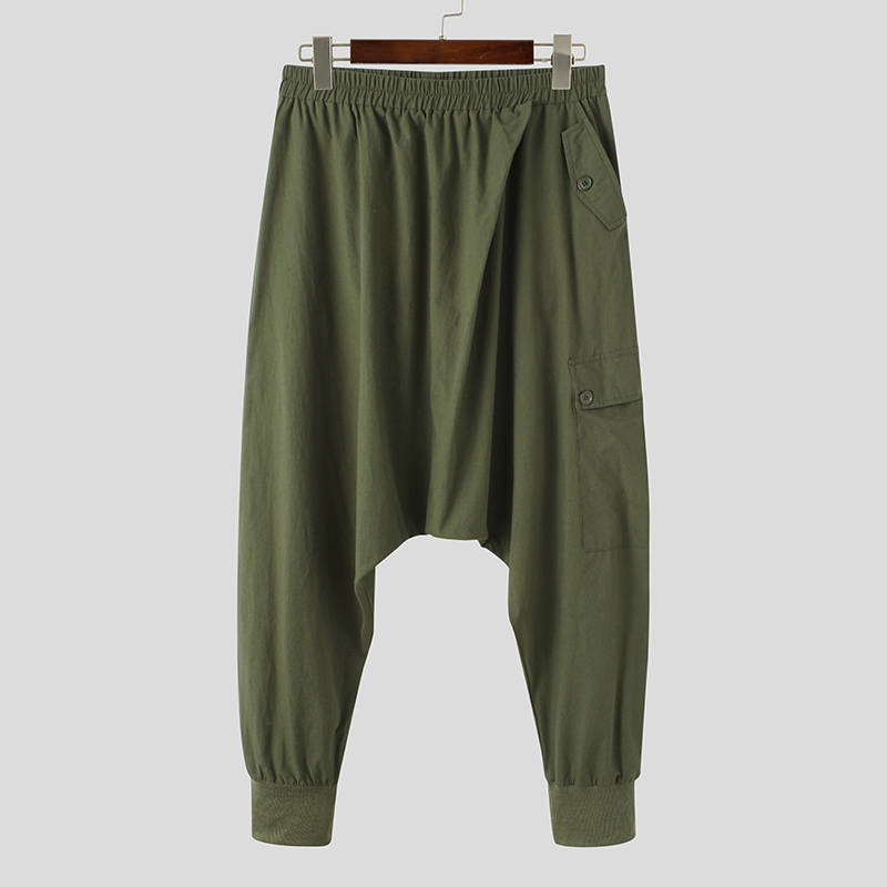 Men Harem Pants Solid Streetwear Elastic Waist Pockets Drop Crotch Trousers Mens Joggers Casual Cotton Pantalones Hombre INCERUN, Black
Men Harem Pants Solid Streetwear Elastic Waist Pockets Drop Crotch Trousers Mens Joggers Casual Cotton Pantalones Hombre INCERUN, Black