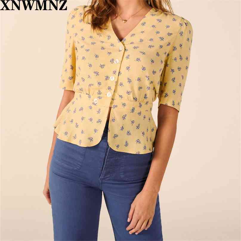 Fashion V Neck Women blouse Elegant Yellow Grandma Flower Bouquet Print top blouses T-shirt tops 210520
Fashion V Neck Women blouse Elegant Yellow Grandma Flower Bouquet Print top blouses T-shirt tops 210520