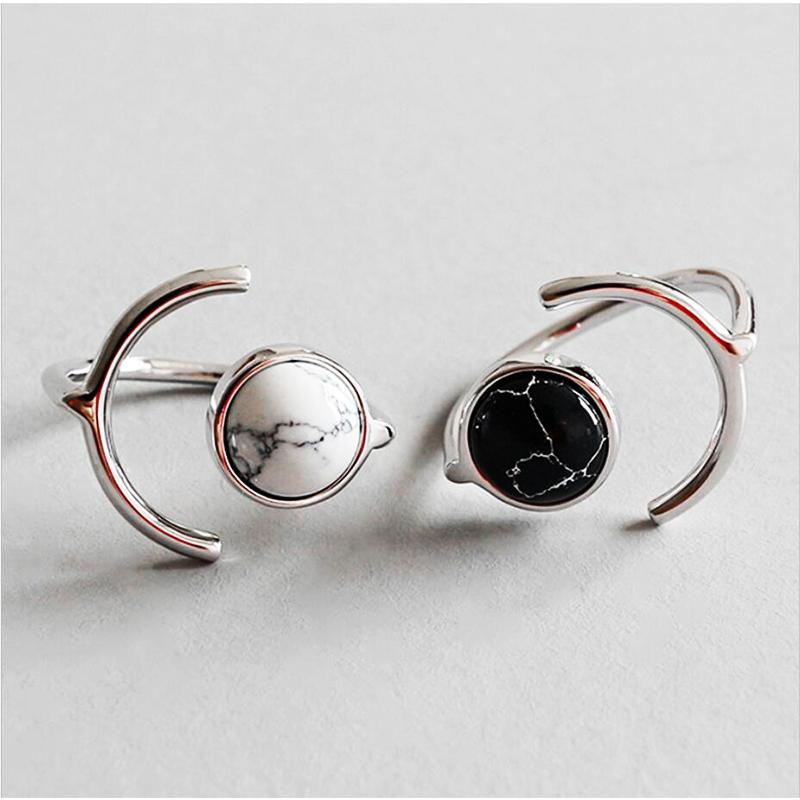 Cluster Rings Sterling Silver 925 Women Jewelry White Black Turquoise Fashion Ring Plata De Ley Bague Anelli For Banquet Wedding, Golden;silver
Cluster Rings Sterling Silver 925 Women Jewelry White Black Turquoise Fashion Ring Plata De Ley Bague Anelli For Banquet Wedding, Golden;silver