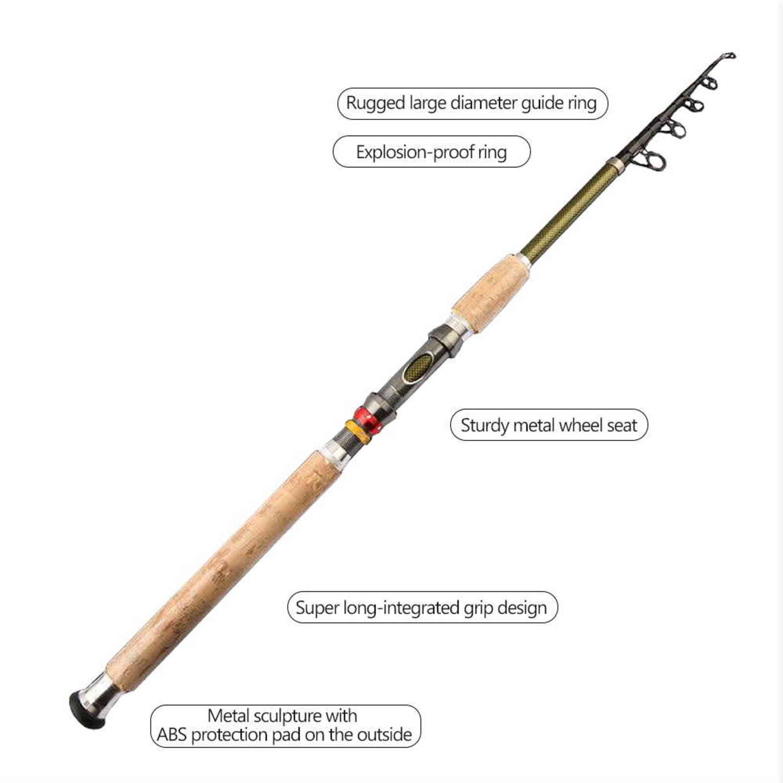 Carp Feeder Fly Fishing Rod Spining Telescopic Portable Tools 2.1M 2.4M 2.7M 3.0M 3.6M Ultralight Travel Surf Accessories 211118