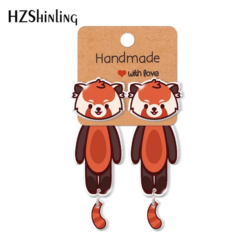 Stud 2021 Arrival Red Panda Cartoon Animal Two Pieces Acrylic Earrings Dangle Resin Epoxy Ear Jewelry, Golden;silver
Stud 2021 Arrival Red Panda Cartoon Animal Two Pieces Acrylic Earrings Dangle Resin Epoxy Ear Jewelry, Golden;silver