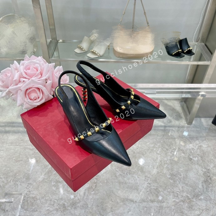 Hot luxury design Leather Women Stud Sandals Slingback Pumps Ladies Sexy High Heels Fashion rivets shoes size35-42, 02
Hot luxury design Leather Women Stud Sandals Slingback Pumps Ladies Sexy High Heels Fashion rivets shoes size35-42, 02