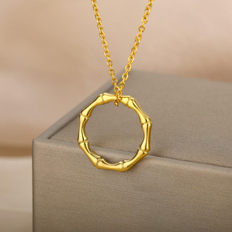 Pendant Necklaces Vintage Round Necklace For Women Stainless Steel Gold Charm Aesthetics Geometry Collar Boho Jewelry Couple Gift Colar, Silver
Pendant Necklaces Vintage Round Necklace For Women Stainless Steel Gold Charm Aesthetics Geometry Collar Boho Jewelry Couple Gift Colar, Silver