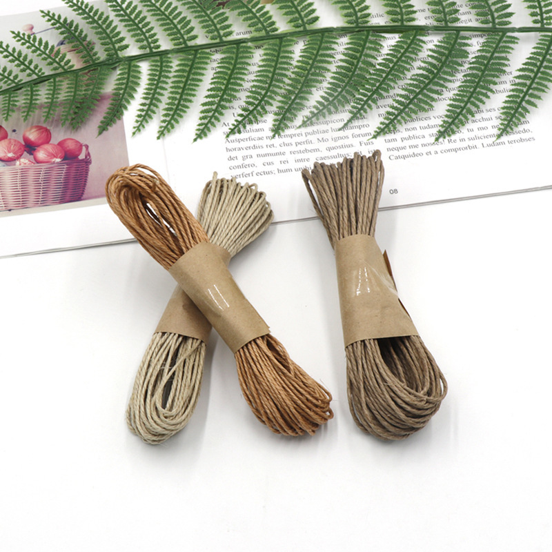 Decorate Rope 10M/Roll Wrapping Cords Thread 1MM/2MM Pure Color Multi Purpose for Tying DIY Handmade