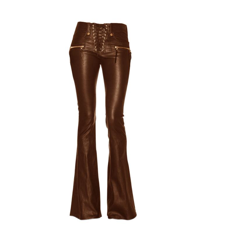 Wepbel Slim PU Trousers Flare Pants Lace Up Leather Women Solid Color Bell-Bottom Outerwear Mid Waist Fashion Women' & Capris, Black
Wepbel Slim PU Trousers Flare Pants Lace Up Leather Women Solid Color Bell-Bottom Outerwear Mid Waist Fashion Women' & Capris, Black