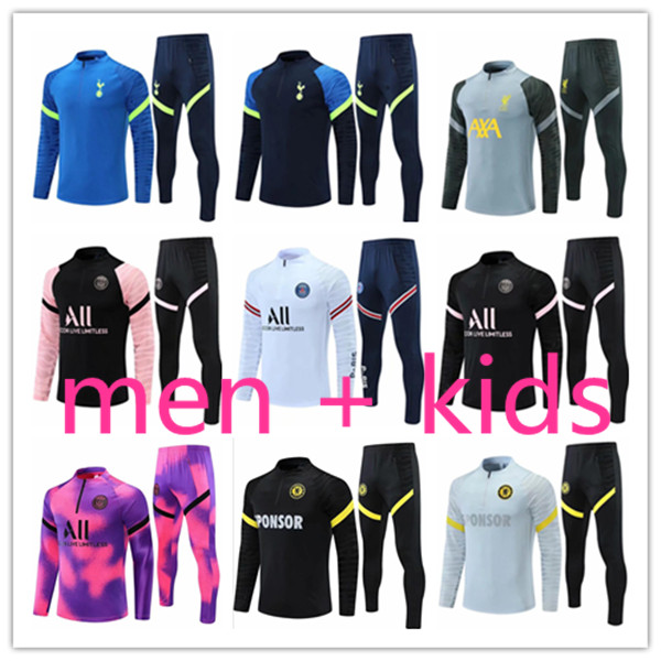 kids + mens jogging 2021 football training suits tracksuit kit survetement foot soccer chandal futbol hommes, Black
kids + mens jogging 2021 football training suits tracksuit kit survetement foot soccer chandal futbol hommes, Black