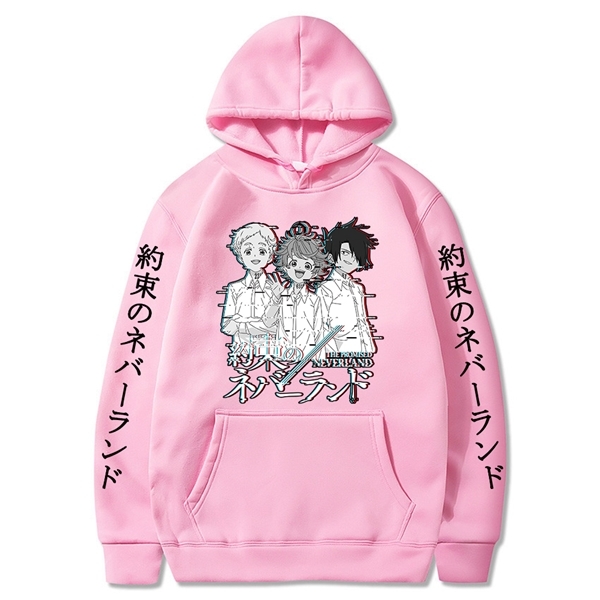 Anime the Promised Neverland Hoodie Emma. Norman. Ray.Printed Streetswear Women Men Hoodies Male Clothes G0909