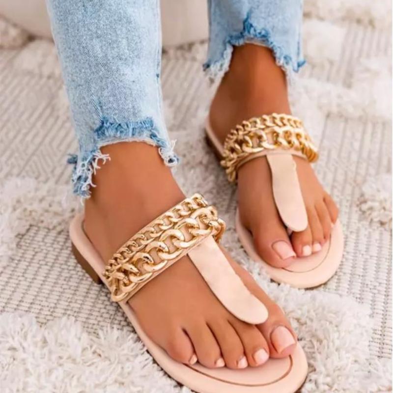 Slippers 2021 Summer Women's Casual Clip Toe Flat Sandals Metal Chain Decoration Fashion Personality Comfortable Sell
Slippers 2021 Summer Women's Casual Clip Toe Flat Sandals Metal Chain Decoration Fashion Personality Comfortable Sell