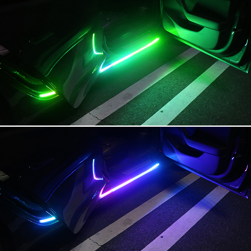 Colorful Car Door Ambient Light LED Strip Lights Pedal Atmosphere Flashing Light Bluetooth App Remote Music Control DIY Auto Interior Exterior Decorat