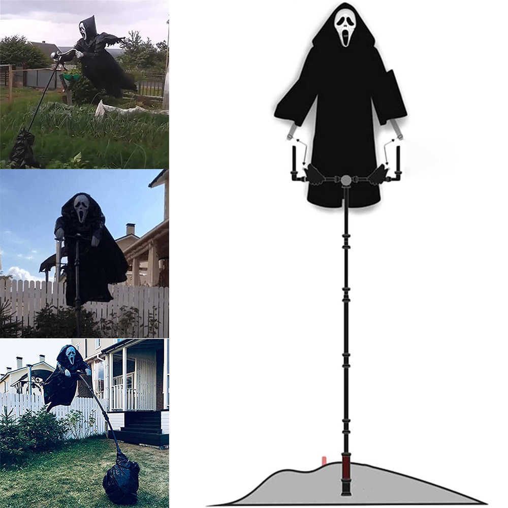 Halloween Decor Garden Ghostface Scarecrow Outside Hanging Scary Scream Scarecrow Decorations Ghost Bird Repeller Creative P0829
Halloween Decor Garden Ghostface Scarecrow Outside Hanging Scary Scream Scarecrow Decorations Ghost Bird Repeller Creative P0829