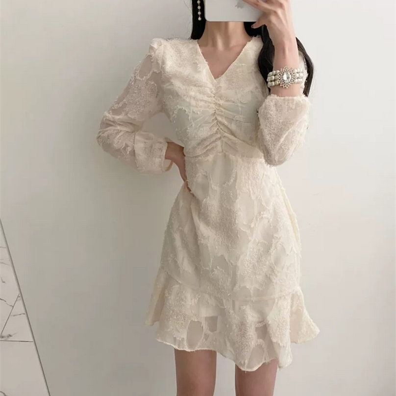 Korean Chic V-neck Solid Pleated All Match Stylish Women Sexy Sweet High Waist Slim Ruffles Mini Dresses 210525, Apricot
Korean Chic V-neck Solid Pleated All Match Stylish Women Sexy Sweet High Waist Slim Ruffles Mini Dresses 210525, Apricot