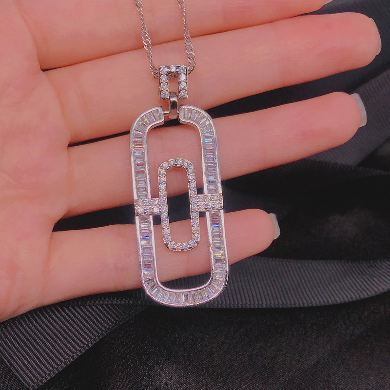 Handmade Lab Diamond Jewelry set 925 Sterling Silver Party Wedding Earrings Necklace For Women Bridal Jewelry Gift