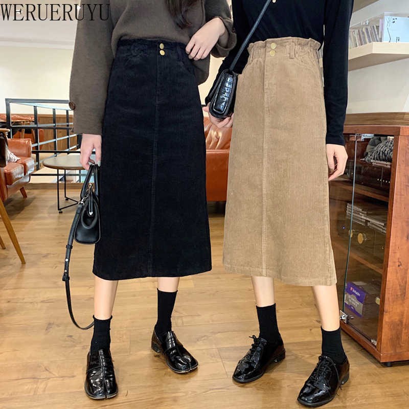 WERUERUYU Autumn Winter Arrival Elegant Retro A-line Mid-length High-waist Skirt Corduroy Sheath Skirt 210608, Photo color
WERUERUYU Autumn Winter Arrival Elegant Retro A-line Mid-length High-waist Skirt Corduroy Sheath Skirt 210608, Photo color