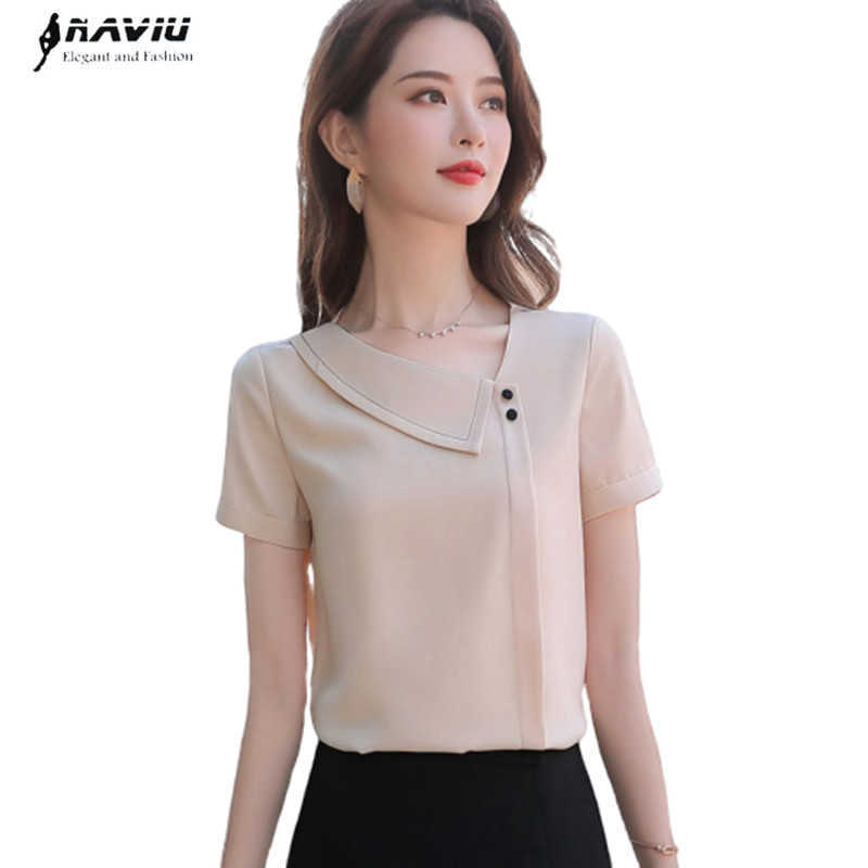 Fashion Women V Neck Shirt Professional Temperament Loose Short Sleeve Chiffon Blouses Office Lady Summer Work Tops 210604, White
Fashion Women V Neck Shirt Professional Temperament Loose Short Sleeve Chiffon Blouses Office Lady Summer Work Tops 210604, White