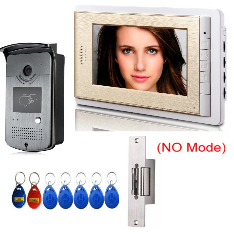 

Video Door Phones 7'' TFT LCD Wired Phone Visual Intercom Doorbell System Indoor Monitor 700TVL Outdoor Waterproof IR Camera