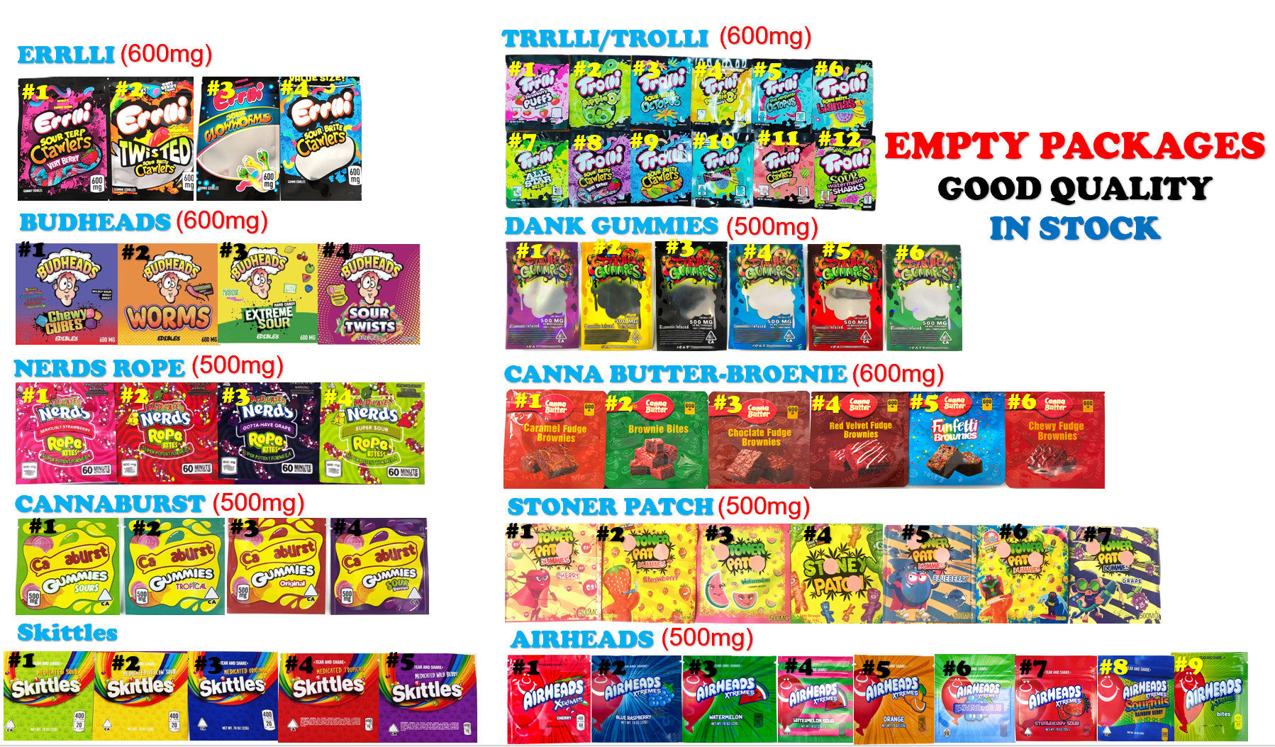 EMPTY Edibles Packaging mylar bags Medicated Infused Gummy Worms Candy edible package rope dope belts
EMPTY Edibles Packaging mylar bags Medicated Infused Gummy Worms Candy edible package rope dope belts