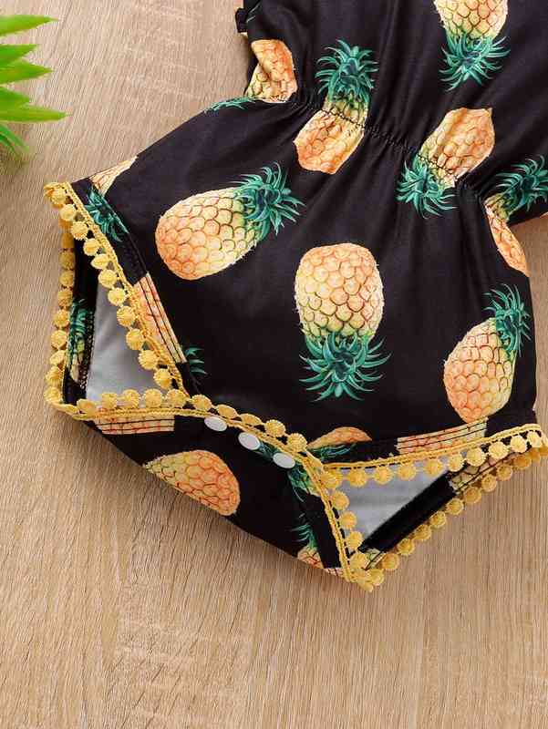 Baby Pineapple Print Bodysuit & Headband SHE