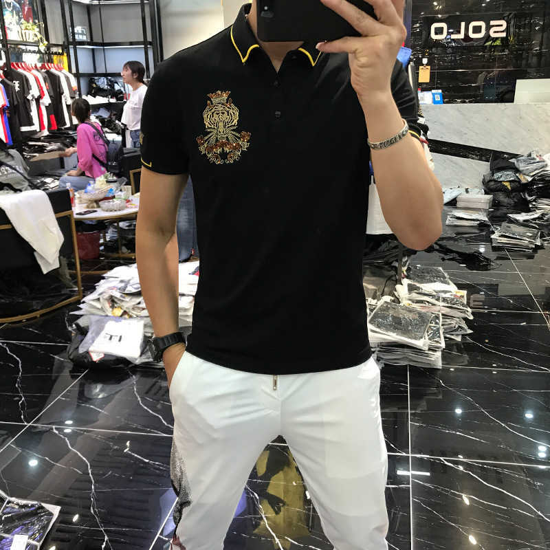 Luxury Embroidery Men's Polo Shirts Summer Business Casual POLO High Quality Lapel Short Sleeves Tops Brand Male Clothing 210527, White
Luxury Embroidery Men's Polo Shirts Summer Business Casual POLO High Quality Lapel Short Sleeves Tops Brand Male Clothing 210527, White