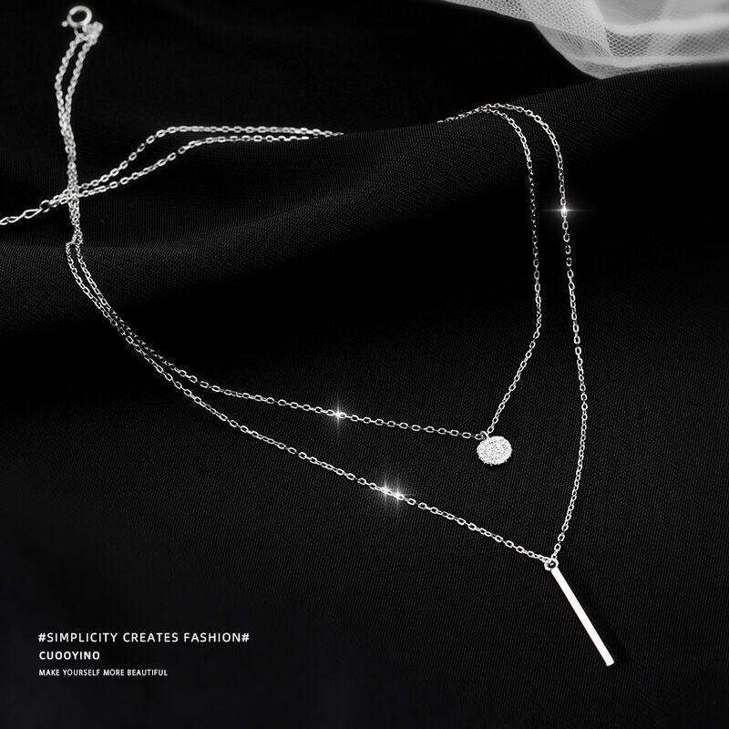 Pendant Necklaces 925 Sterling Silver Square Flash Diamond Round Double Necklace Women Clavicle Chain Fine Jewelry Party Wedding Accessories
Pendant Necklaces 925 Sterling Silver Square Flash Diamond Round Double Necklace Women Clavicle Chain Fine Jewelry Party Wedding Accessories