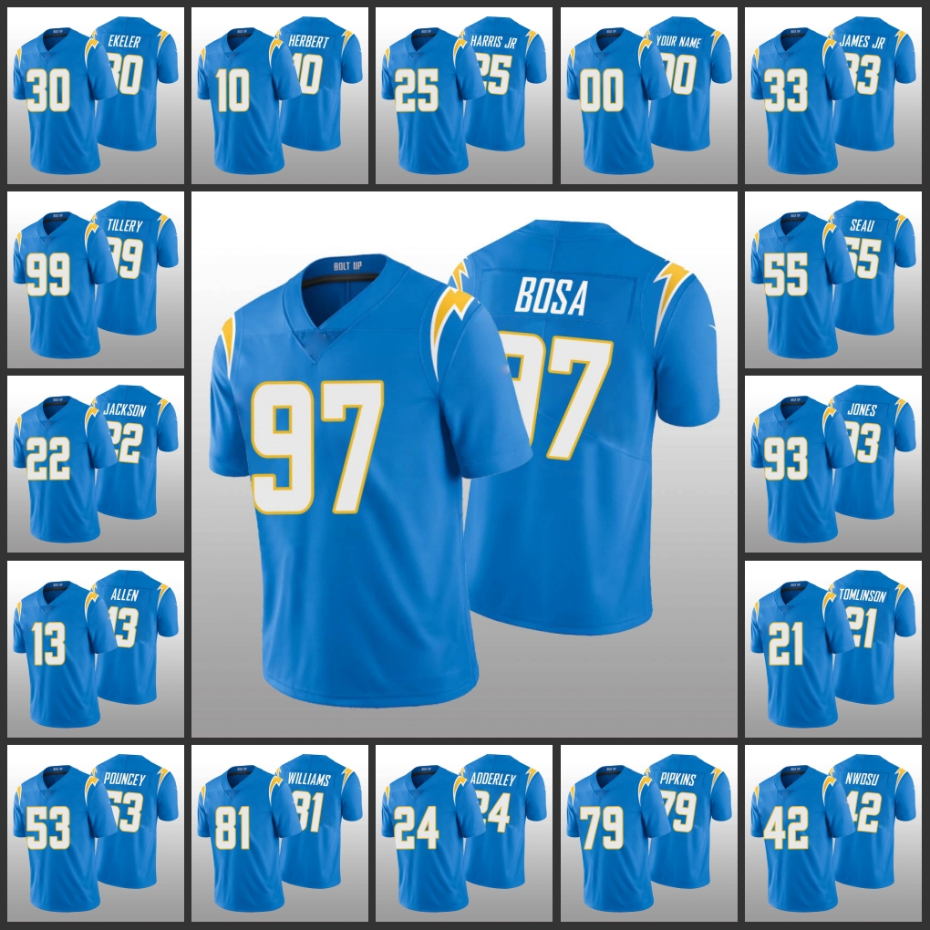 Los Angeles''Chargers''Men #97 Joey Bosa 33 Derwin James 30 Austin Ekeler 10 Justin Herbert Women Youth Custom Powder Bl, Black;red
Los Angeles''Chargers''Men #97 Joey Bosa 33 Derwin James 30 Austin Ekeler 10 Justin Herbert Women Youth Custom Powder Bl, Black;red