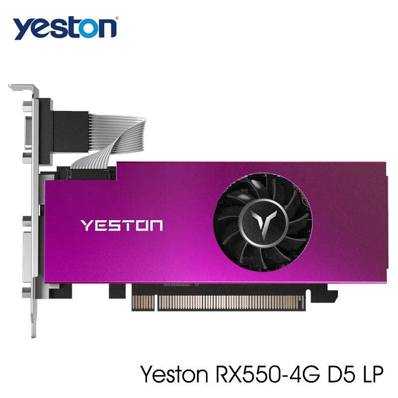 

Graphics Cards Yeston RX550 RX 550 4G D5 LP XL GPU 4GB GDDR5 128bit Desktop Computer PC Video Support VGA/DVI-D/ PCI-E 3.0