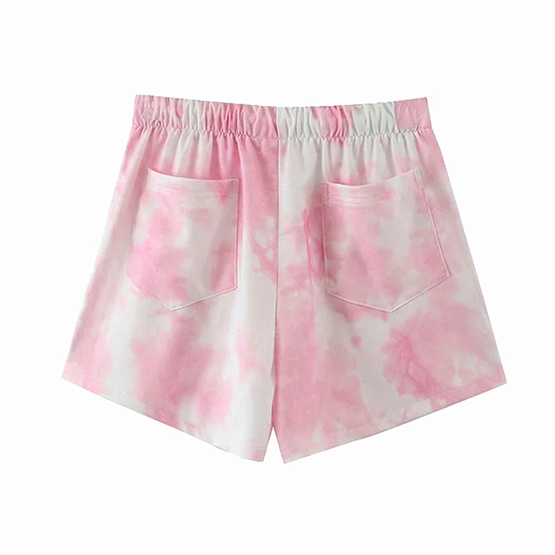 Printed Summer Casual Shorts Women Fashion Elastic Waist Sweatpants Ladies Pockets Muti Color Bottoms Short Femme 210515