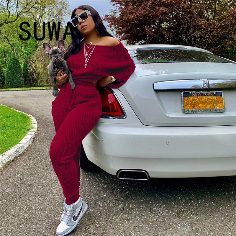 Product Fall Winter Casual Knit 2 Pieces Outfits Women Matching Sets Pullover Retro Top + Baggy Pants Tracksuit 210525, Burgundy
Product Fall Winter Casual Knit 2 Pieces Outfits Women Matching Sets Pullover Retro Top + Baggy Pants Tracksuit 210525, Burgundy