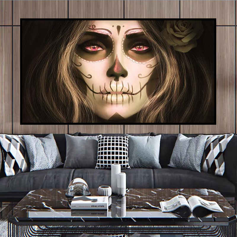 Girl with Black Skull Tattoo Black and White Canvas Print Abstract Artwork Art Painting Nordic Mural Living Room Decoration
Girl with Black Skull Tattoo Black and White Canvas Print Abstract Artwork Art Painting Nordic Mural Living Room Decoration
