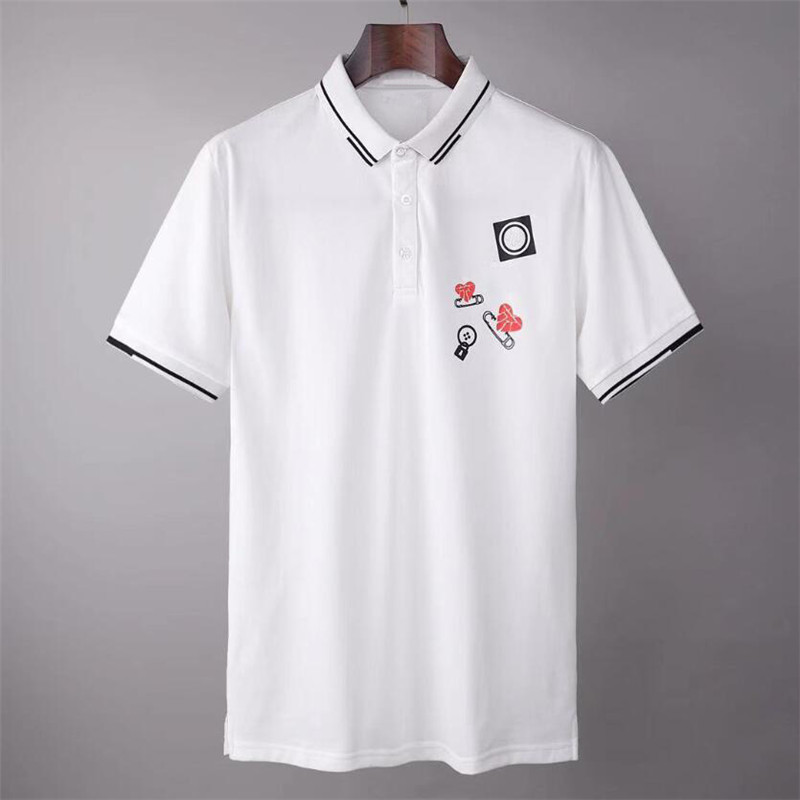 2021 tee Men's Polos Brand Design shirt Summer Street Wear Europe Fashion Men High Quality Cotton Tshirt Casual Short Sleeve #691, White;black
2021 tee Men's Polos Brand Design shirt Summer Street Wear Europe Fashion Men High Quality Cotton Tshirt Casual Short Sleeve #691, White;black