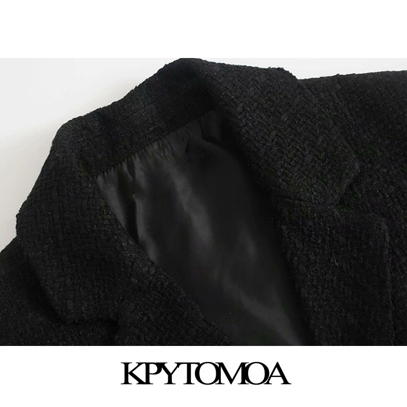 Women Fashion With Metal Buttons Tweed Cropped Waistcoat Sleeveless Elastic Hem Female Vest Coat Chic Tops 210420