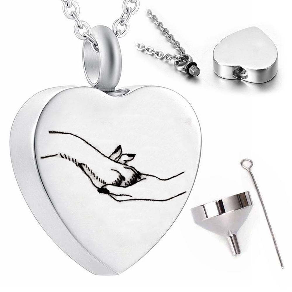 Dog and owner patterned pendant ashes urn used for funerals to commemorate the beloved pet has been around
Dog and owner patterned pendant ashes urn used for funerals to commemorate the beloved pet has been around