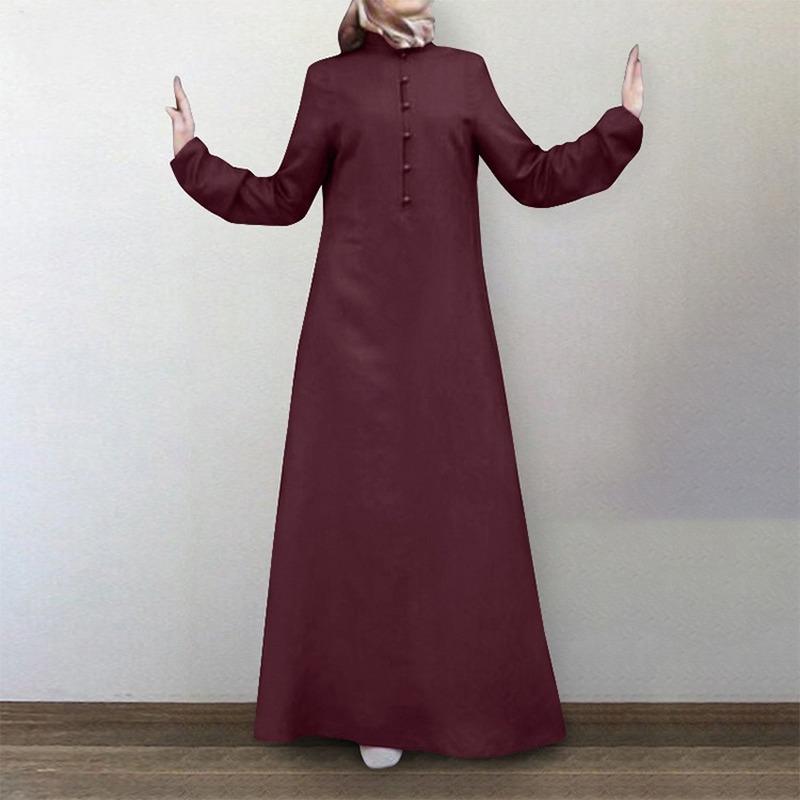 Ethnic Clothing Muslim Fashion National Retro Women's Cotton-linen Long-sleeved O-Neck Dress Dubai Abaya Turkeu Long Robe Donsignet
Ethnic Clothing Muslim Fashion National Retro Women's Cotton-linen Long-sleeved O-Neck Dress Dubai Abaya Turkeu Long Robe Donsignet