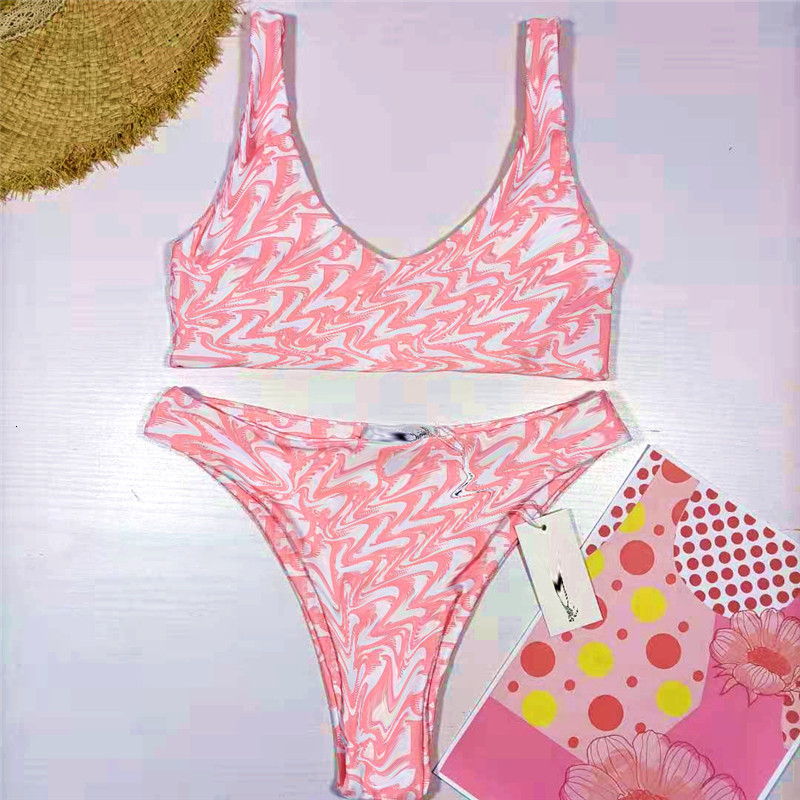 Casual Bikini Set Full Letters Printed Swimwear Women Designer Beachwear Soft Elastic For Holiday Honeymoon
Casual Bikini Set Full Letters Printed Swimwear Women Designer Beachwear Soft Elastic For Holiday Honeymoon