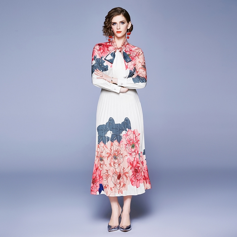 Banulin Spring Runway Elegant Long Dresses Women's Sleeve Bow Collar Floral Print Slim Maxi Dress vestido mujer 210603, Design and color
Banulin Spring Runway Elegant Long Dresses Women's Sleeve Bow Collar Floral Print Slim Maxi Dress vestido mujer 210603, Design and color