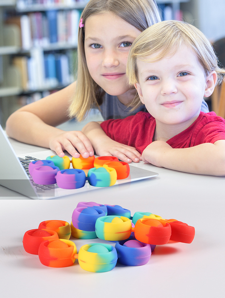 Fidget Reliver Stress Toys Rainbow Bracelet Push It Bubble Antistress Adult Children Sensory Toy To Relieve Autism
Fidget Reliver Stress Toys Rainbow Bracelet Push It Bubble Antistress Adult Children Sensory Toy To Relieve Autism