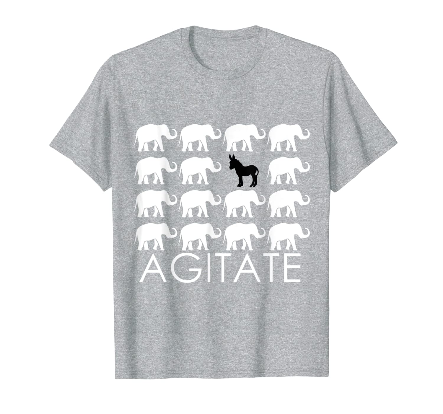 elephant and donkey agitate political empowering resistance t-shirt, White;black
elephant and donkey agitate political empowering resistance t-shirt, White;black