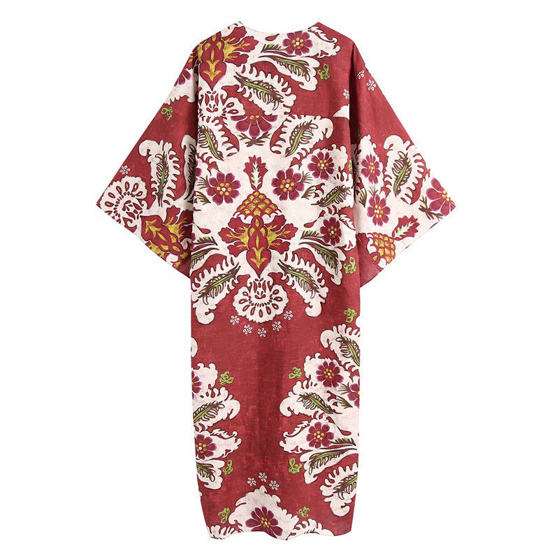 Casual Women O Neck Straight Dress Summer Fashion Ladies Chinese Style Female Linen Embossed Long Gauze 210515