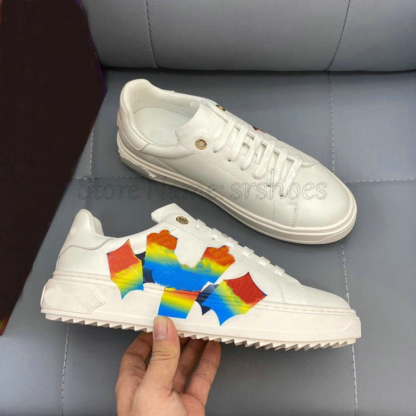 Mens TIME OUT Sneakers Luxurys Designers Men Shoes 3D Pattern Colorful Printed White Calf Leather Elevated Outsole Engraved Eyelets Trainers Casual shoe, Customize
Mens TIME OUT Sneakers Luxurys Designers Men Shoes 3D Pattern Colorful Printed White Calf Leather Elevated Outsole Engraved Eyelets Trainers Casual shoe, Customize