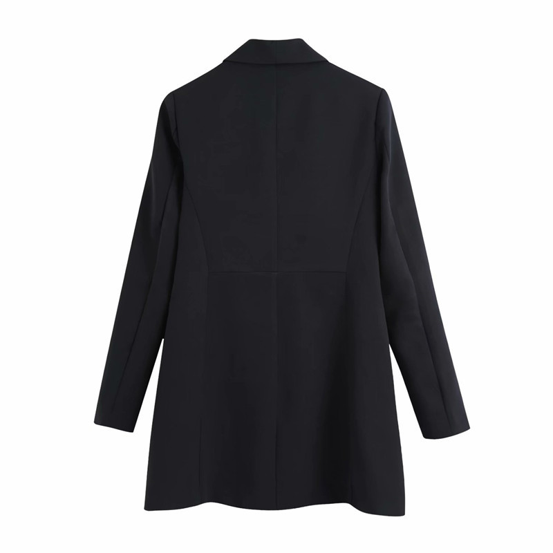 Casual Women V Neck Solid Color Jacket Spring-autumn Fashion Ladies Korean Temperament Female Long Suit 210515