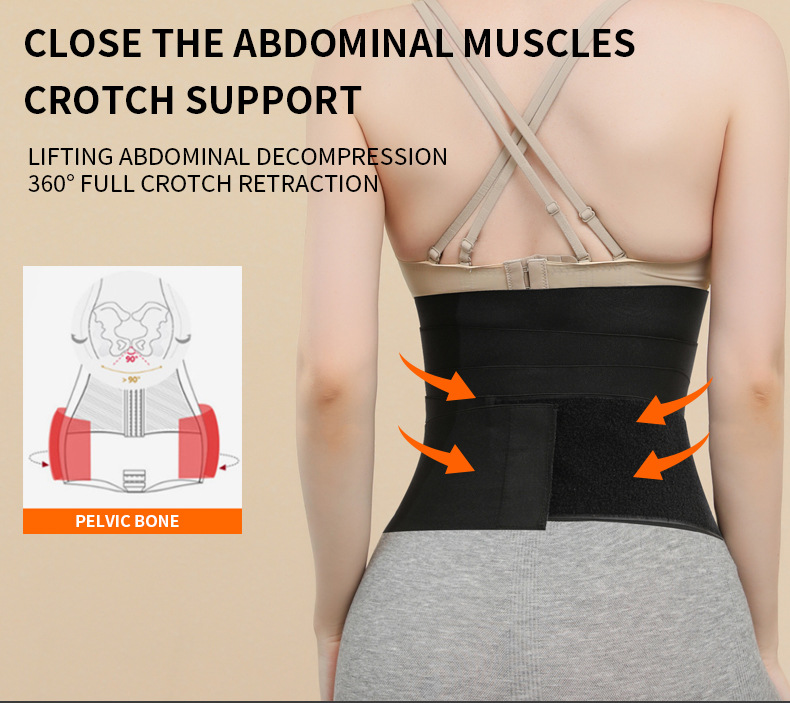 Snatch Me Up Bandage Waist Trainer Corset Stomach Tighten Tummy Wrap for Women Men Sweat Slimming Wraps Sauna Belt Body Support Long Torso Black Beige