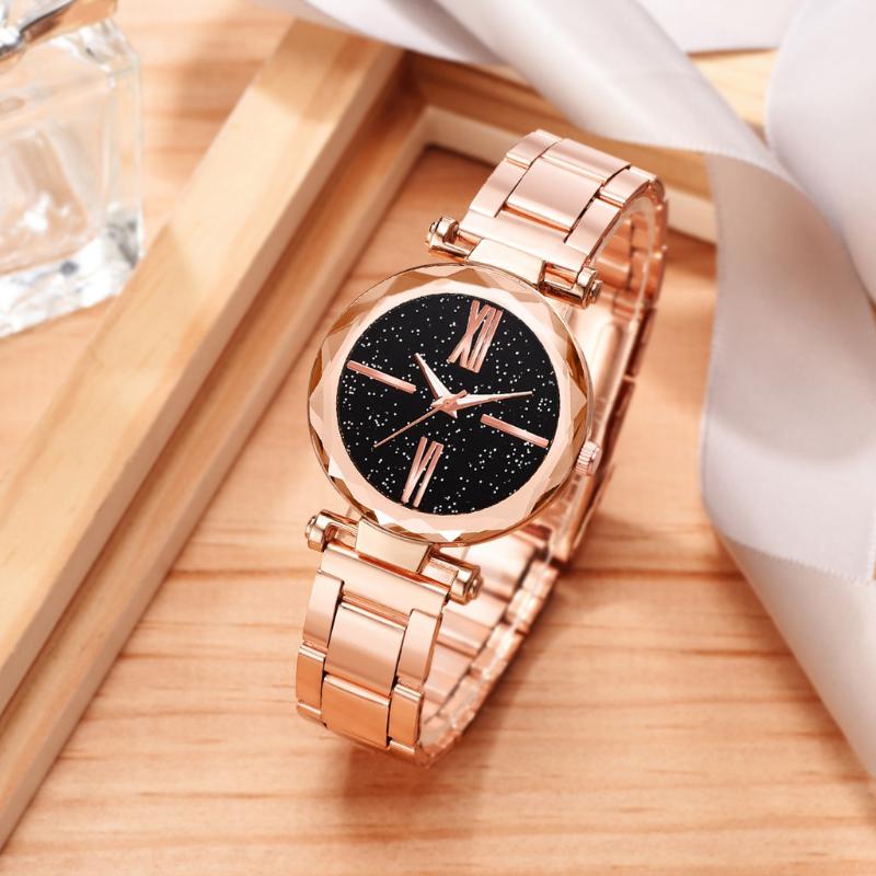 Wristwatches Women's Luxury Quartz Shining Starry Sky Strap Watch Ladies Bracelet Stainless Steel Wrist Watches Set Relogio Zegarek Damski X
Wristwatches Women's Luxury Quartz Shining Starry Sky Strap Watch Ladies Bracelet Stainless Steel Wrist Watches Set Relogio Zegarek Damski X