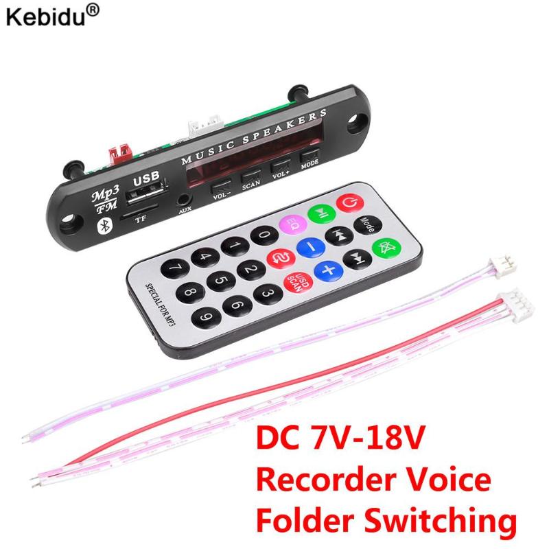 Car Audio USB TF FM Radio Module Recording Wireless Bluetooth 12V MP3 WMA Decoder Board Player With Remote Control For & MP4 Players
Car Audio USB TF FM Radio Module Recording Wireless Bluetooth 12V MP3 WMA Decoder Board Player With Remote Control For & MP4 Players